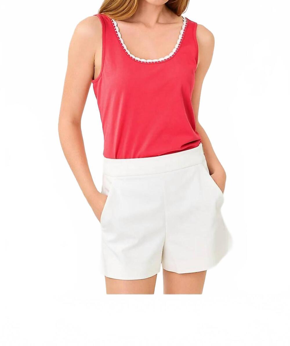 NEW LILLY PULITZER gabbie crochet trimmed knit top in paradise punch